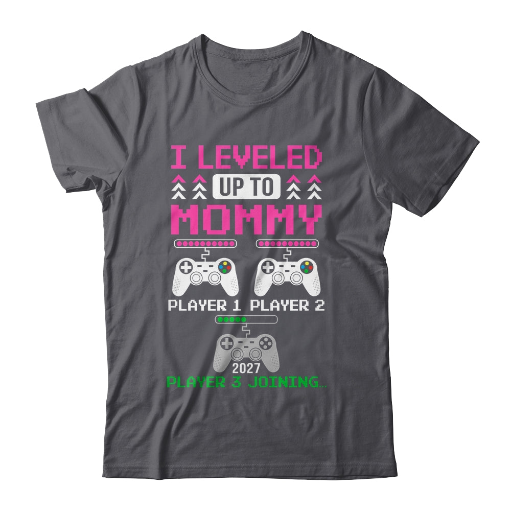 Leveled Up To Mommy Again Funny Funny Gamer Mom Est 2027 Shirt & Hoodie | siriusteestore