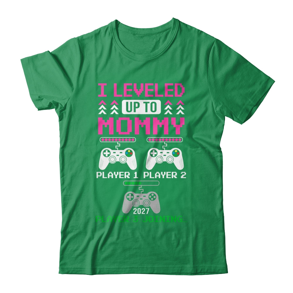 Leveled Up To Mommy Again Funny Funny Gamer Mom Est 2027 Shirt & Hoodie | siriusteestore