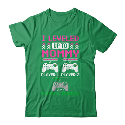 Leveled Up To Mommy Again Funny Funny Gamer Mom Est 2027 Shirt & Hoodie | siriusteestore