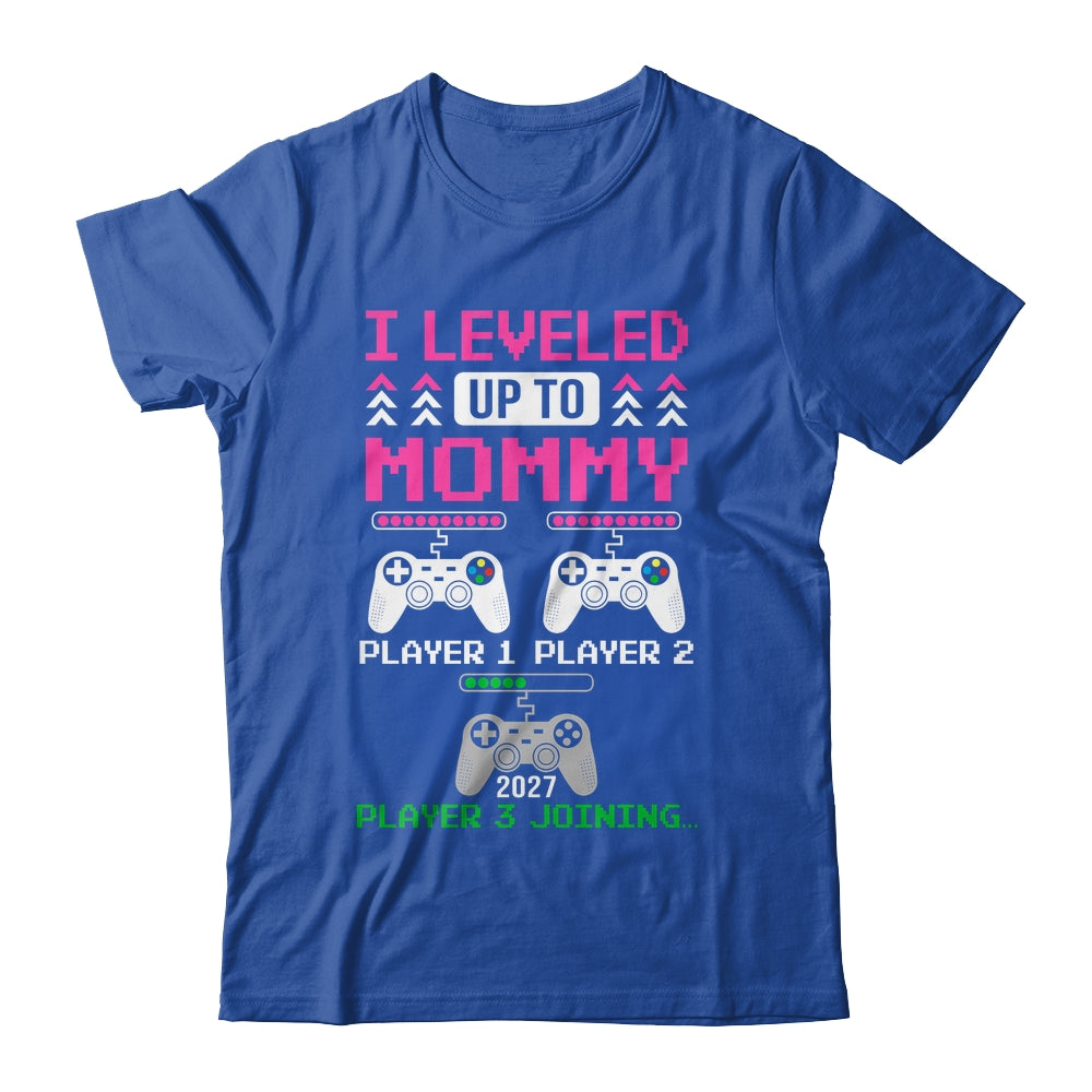 Leveled Up To Mommy Again Funny Funny Gamer Mom Est 2027 Shirt & Hoodie | siriusteestore