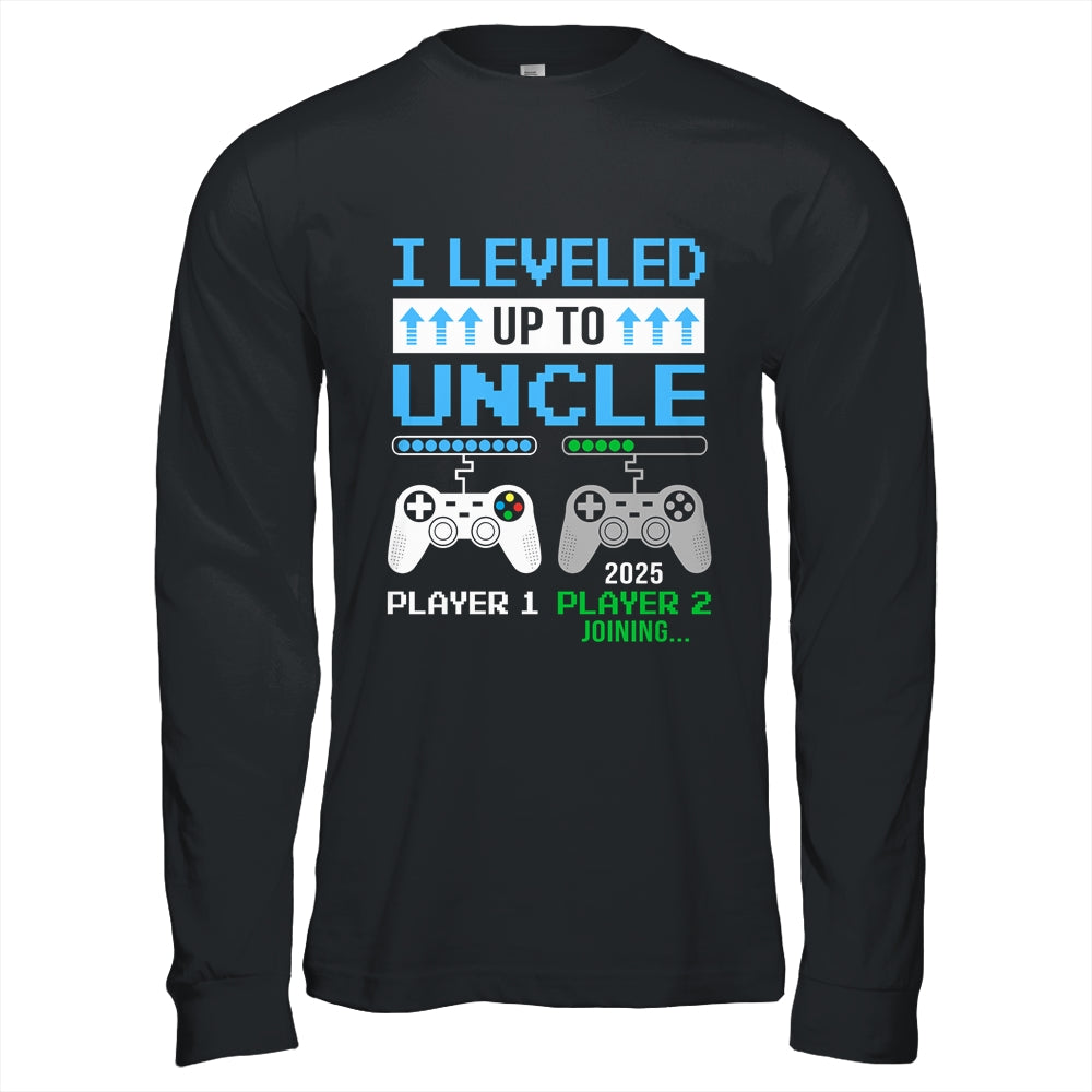 Leveled Up To Uncle 2025 Funny Video Game Soon To Be Uncle Shirt & Hoodie | siriusteestore