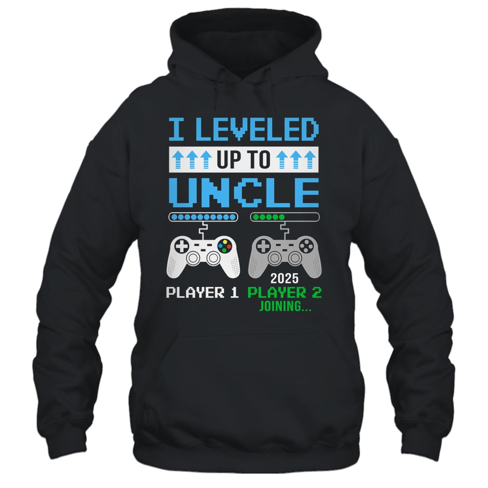Leveled Up To Uncle 2025 Funny Video Game Soon To Be Uncle Shirt & Hoodie | siriusteestore