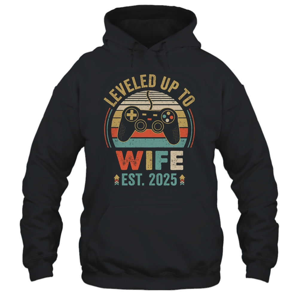 Leveled Up To Wife 2025 Video Game Funny Married Gamer Shirt & Tank Top | siriusteestore