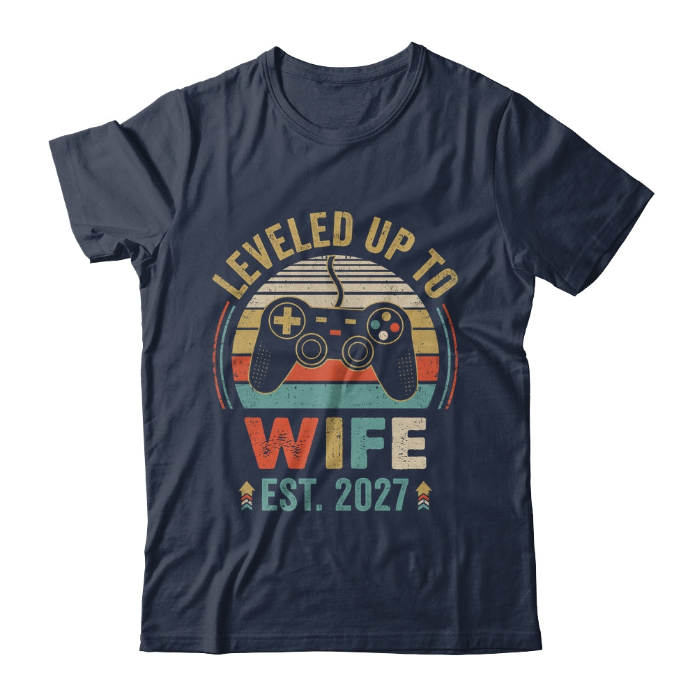 Leveled Up To Wife 2027 Video Game Funny Married Gamer Shirt & Hoodie | siriusteestore