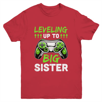 Leveling Up To Big Sister Promoted To Big Sister Gaming Youth Shirt | siriusteestore