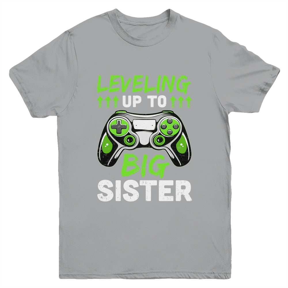 Leveling Up To Big Sister Promoted To Big Sister Gaming Youth Shirt | siriusteestore