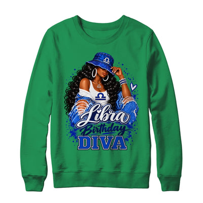 Libra Birthday Diva Black Queen September Woman October Girl Shirt & Sweatshirt | siriusteestore