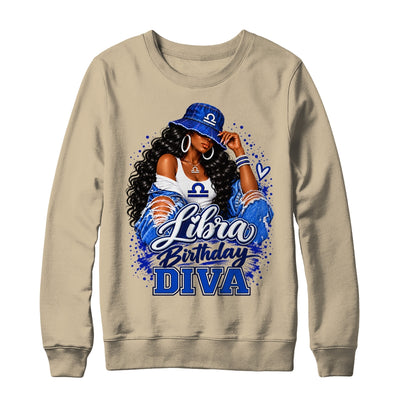Libra Birthday Diva Black Queen September Woman October Girl Shirt & Sweatshirt | siriusteestore