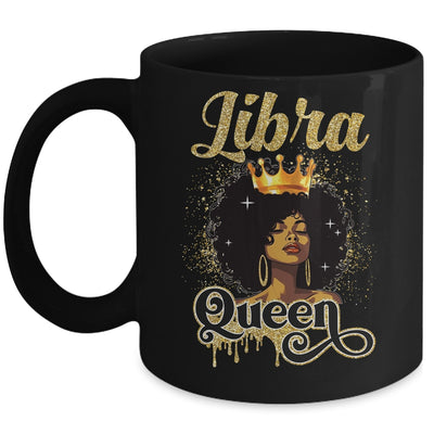 Libra Queen Birthday Afro Girls Black Zodiac Birthday Mug | siriusteestore