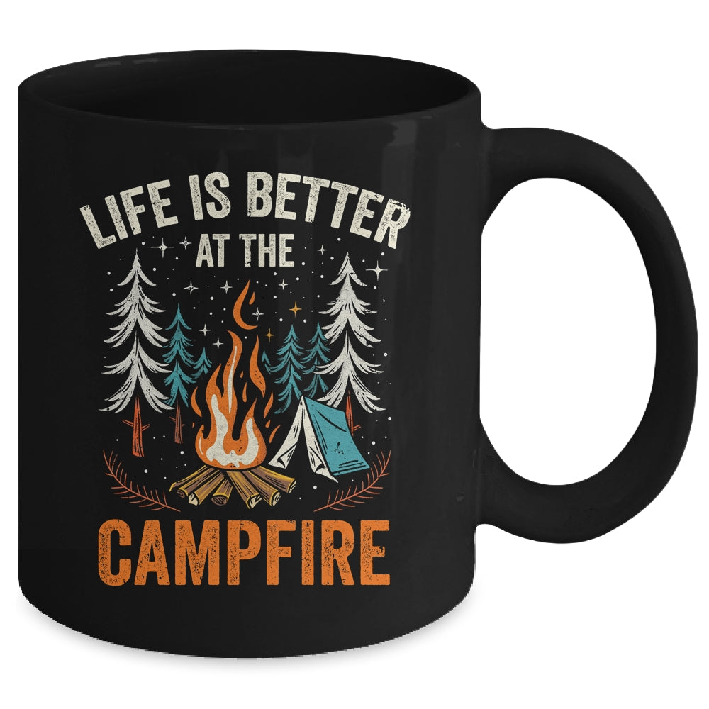 Life Is Better At The Campfire Funny Camping Camp Camper Mug | siriusteestore