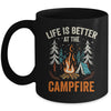 Life Is Better At The Campfire Funny Camping Camp Camper Mug | siriusteestore