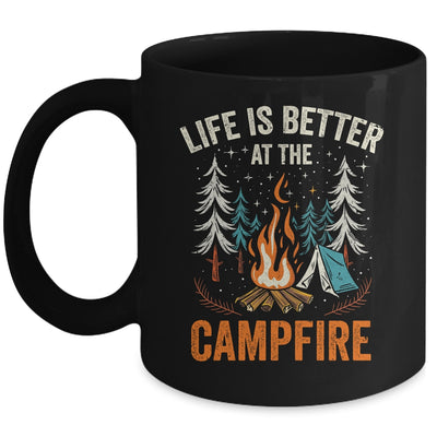 Life Is Better At The Campfire Funny Camping Camp Camper Mug | siriusteestore