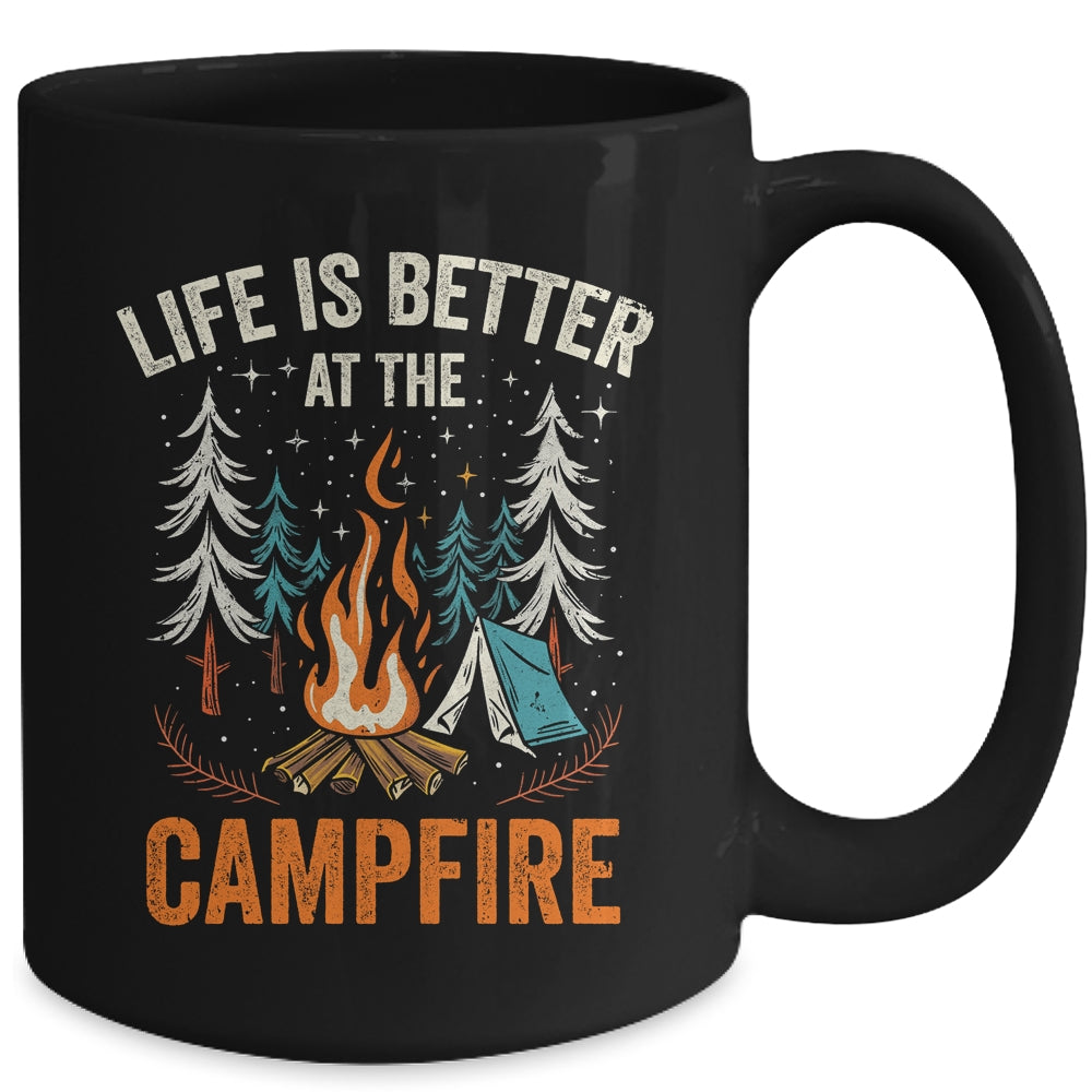 Life Is Better At The Campfire Funny Camping Camp Camper Mug | siriusteestore