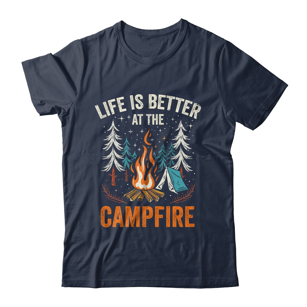Life Is Better At The Campfire Funny Camping Camp Camper Shirt & Tank Top | siriusteestore