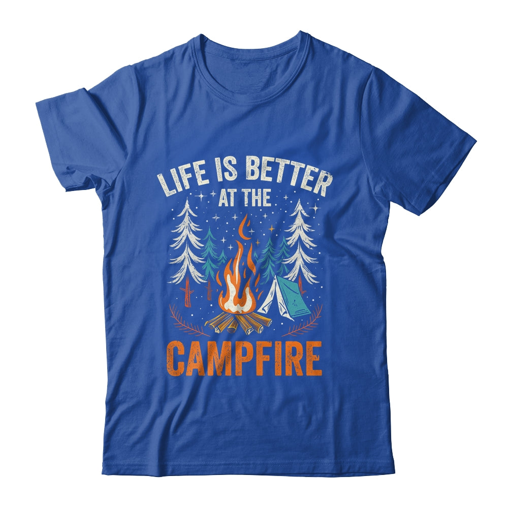 Life Is Better At The Campfire Funny Camping Camp Camper Shirt & Tank Top | siriusteestore
