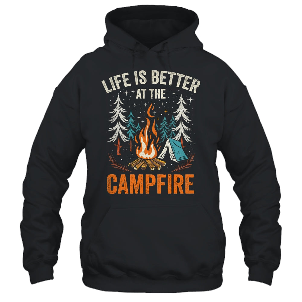 Life Is Better At The Campfire Funny Camping Camp Camper Shirt & Tank Top | siriusteestore