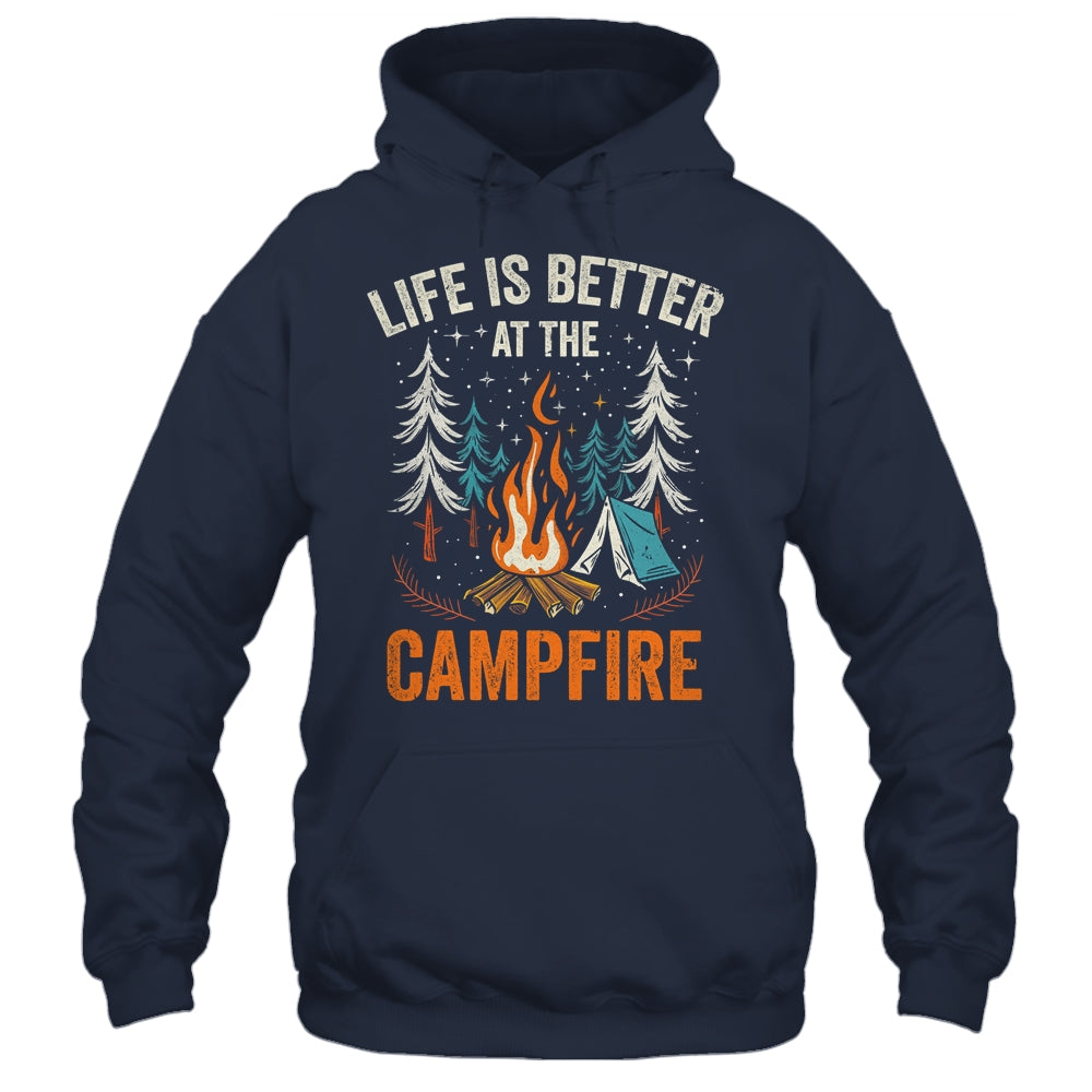Life Is Better At The Campfire Funny Camping Camp Camper Shirt & Tank Top | siriusteestore