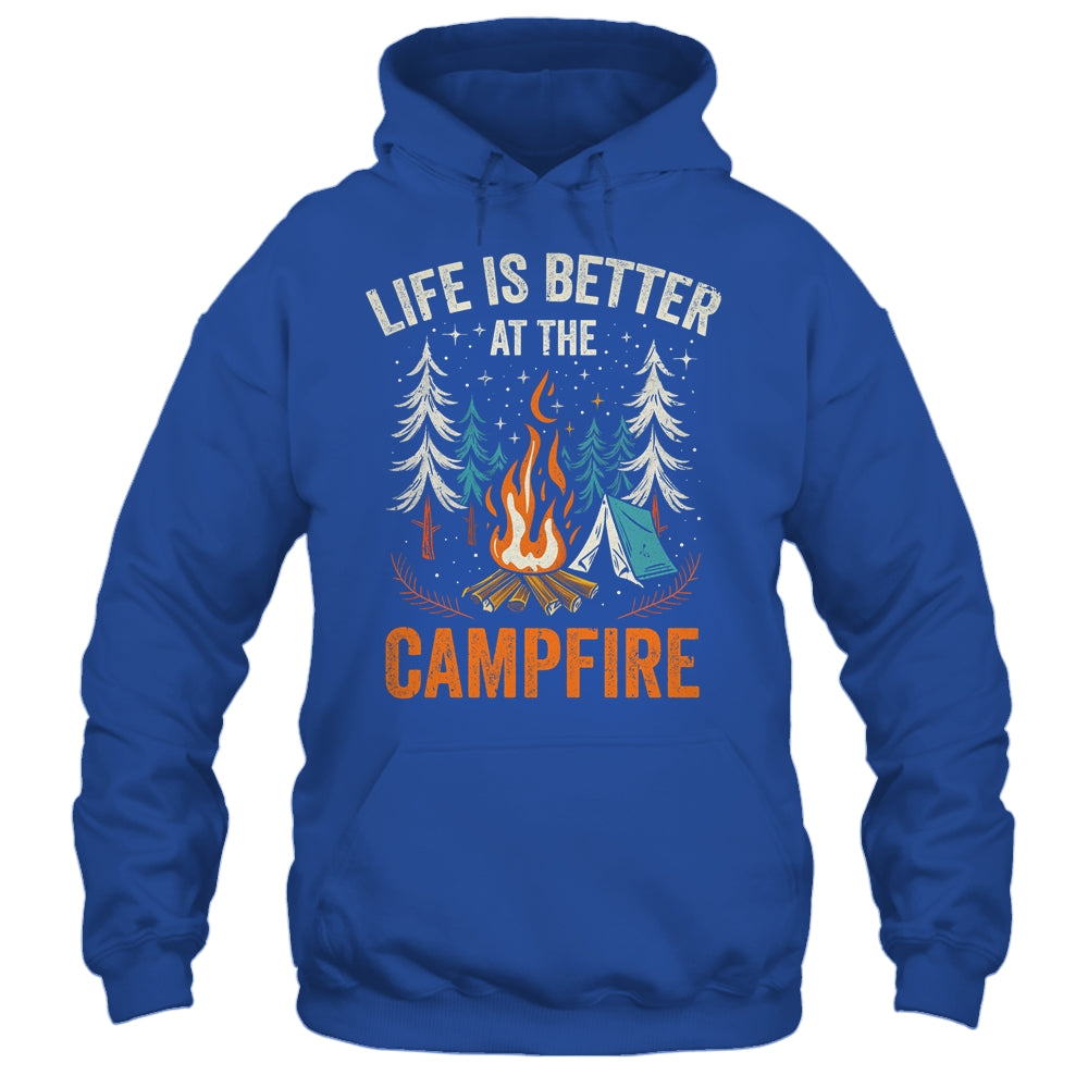 Life Is Better At The Campfire Funny Camping Camp Camper Shirt & Tank Top | siriusteestore