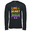 Life Is Scary Without Jesus Autumn Halloween Christian Shirt & Hoodie | siriusteestore