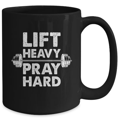 Lift Heavy Pray Hard Gym Workout Christian Faith Men Women Mug | siriusteestore