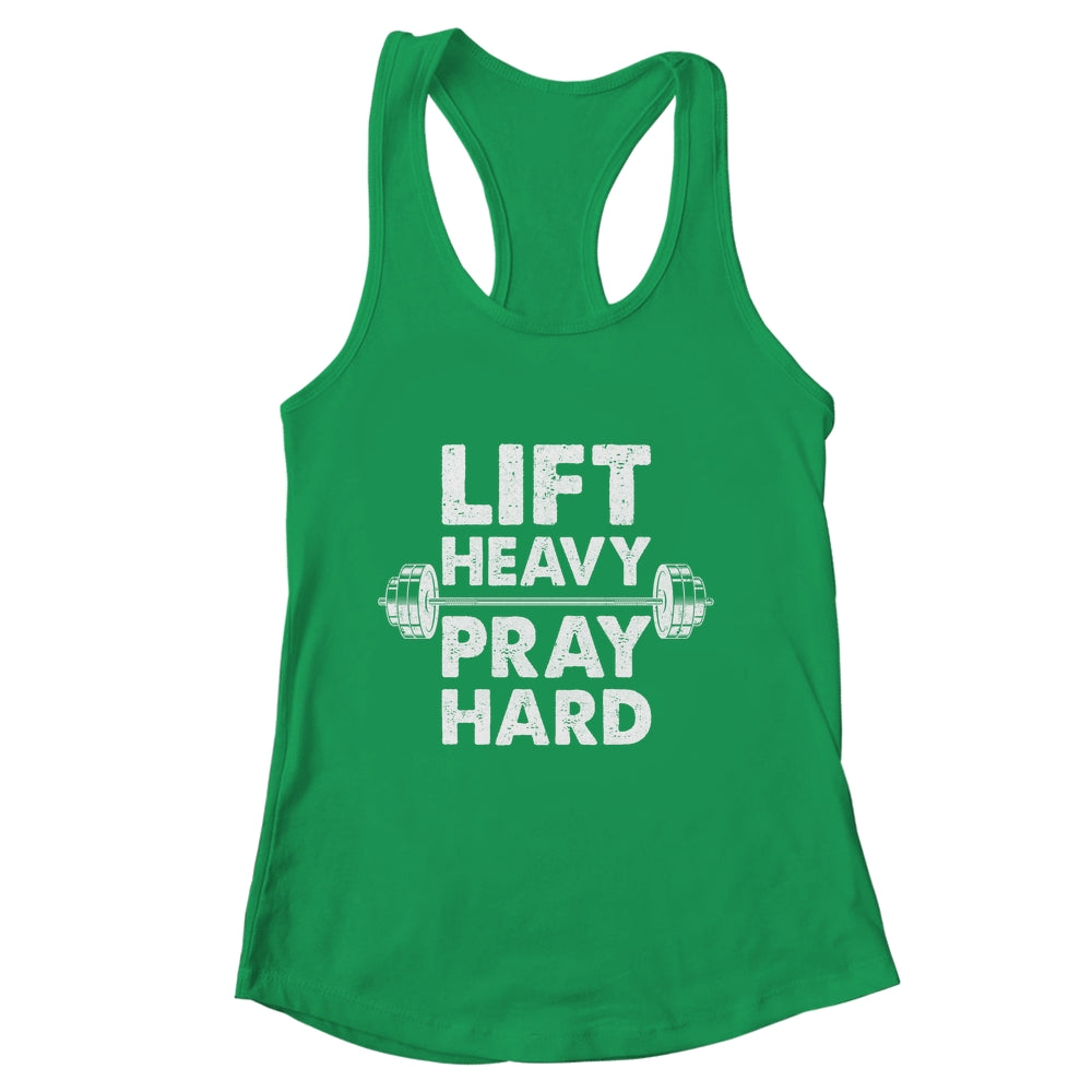 Lift Heavy Pray Hard Gym Workout Christian Faith Men Women Shirt & Tank Top | siriusteestore