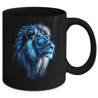 Lion Artwork Blue Eyes Zoo Animal Lion Men Women Mug | siriusteestore