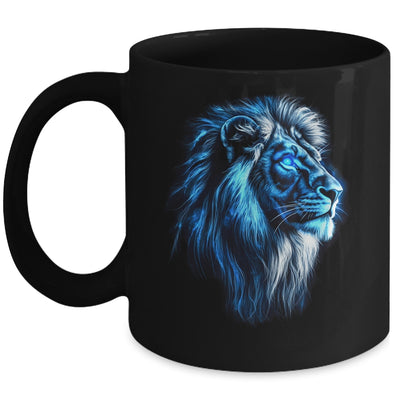 Lion Artwork Blue Eyes Zoo Animal Lion Men Women Mug | siriusteestore