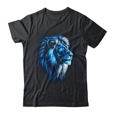 Lion Artwork Blue Eyes Zoo Animal Lion Men Women Shirt & Hoodie | siriusteestore