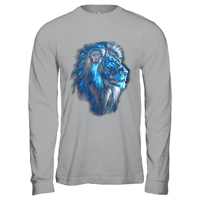 Lion Artwork Blue Eyes Zoo Animal Lion Men Women Shirt & Hoodie | siriusteestore