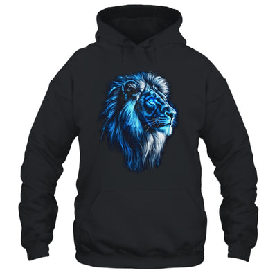 Lion Artwork Blue Eyes Zoo Animal Lion Men Women Shirt & Hoodie | siriusteestore