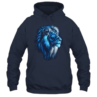 Lion Artwork Blue Eyes Zoo Animal Lion Men Women Shirt & Hoodie | siriusteestore