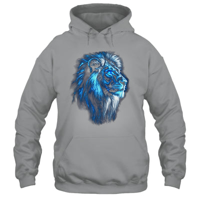 Lion Artwork Blue Eyes Zoo Animal Lion Men Women Shirt & Hoodie | siriusteestore