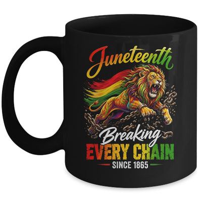 Lion Breaking Every Chain Since 1865 Juneteenth Freedom Men Mug | siriusteestore