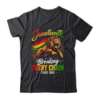 Lion Breaking Every Chain Since 1865 Juneteenth Freedom Men Shirt & Hoodie | siriusteestore