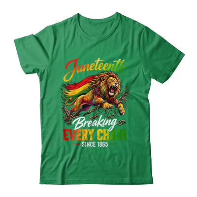 Lion Breaking Every Chain Since 1865 Juneteenth Freedom Men Shirt & Hoodie | siriusteestore