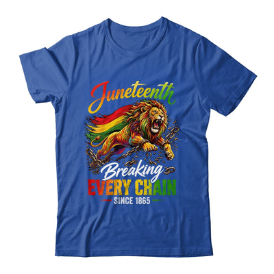 Lion Breaking Every Chain Since 1865 Juneteenth Freedom Men Shirt & Hoodie | siriusteestore
