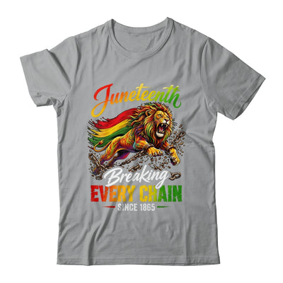 Lion Breaking Every Chain Since 1865 Juneteenth Freedom Men Shirt & Hoodie | siriusteestore