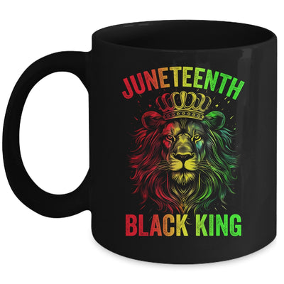 Lion Juneteenth Black King Melanin Father Dad Men Son Boys Mug | siriusteestore