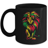 Lion Juneteenth Cool Black History African American Flag Mug | siriusteestore