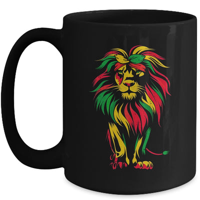 Lion Juneteenth Cool Black History African American Flag Mug | siriusteestore