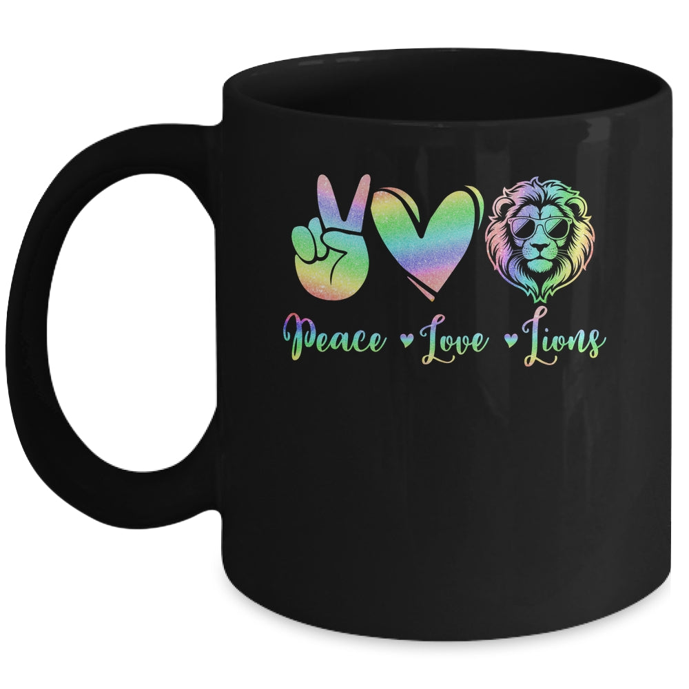 Lion Lover Back To School Peace Love Lions Women Kids Girls Mug | siriusteestore