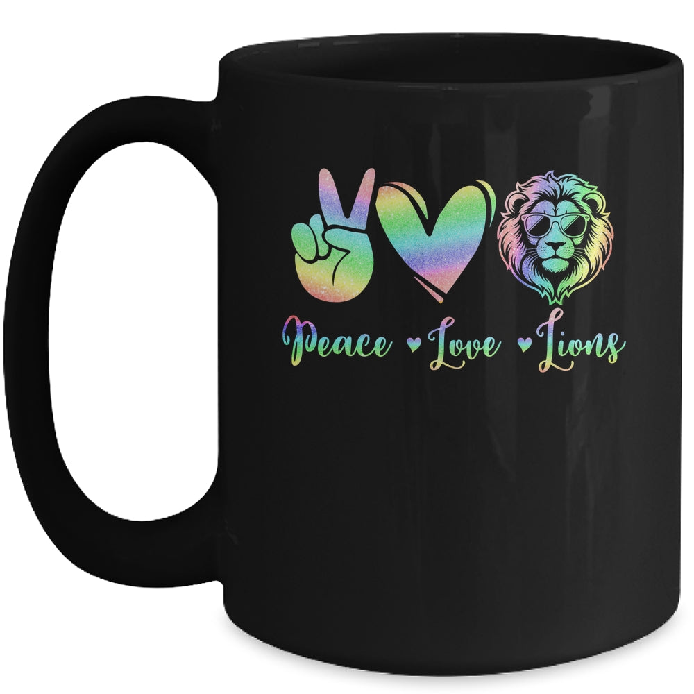 Lion Lover Back To School Peace Love Lions Women Kids Girls Mug | siriusteestore