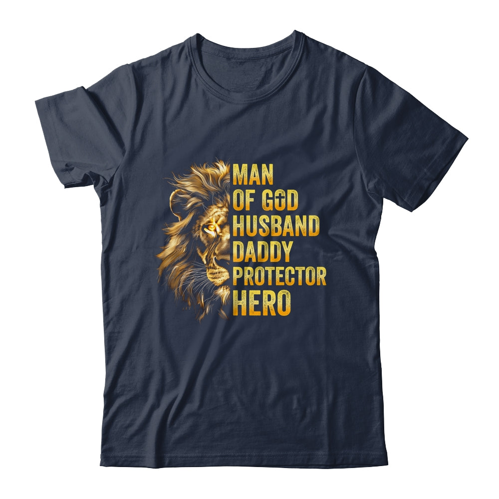 Lion Man Of God Husband Papa Dad Father Daddy Protector Hero Shirt & Hoodie | siriusteestore