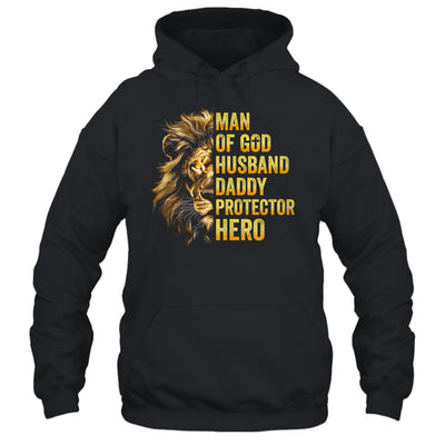 Lion Man Of God Husband Papa Dad Father Daddy Protector Hero Shirt & Hoodie | siriusteestore