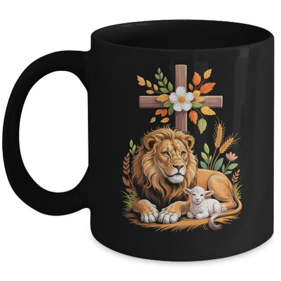 Lion Of Judah Lamb Of God Christian Cross Faith Women Men Mug | siriusteestore