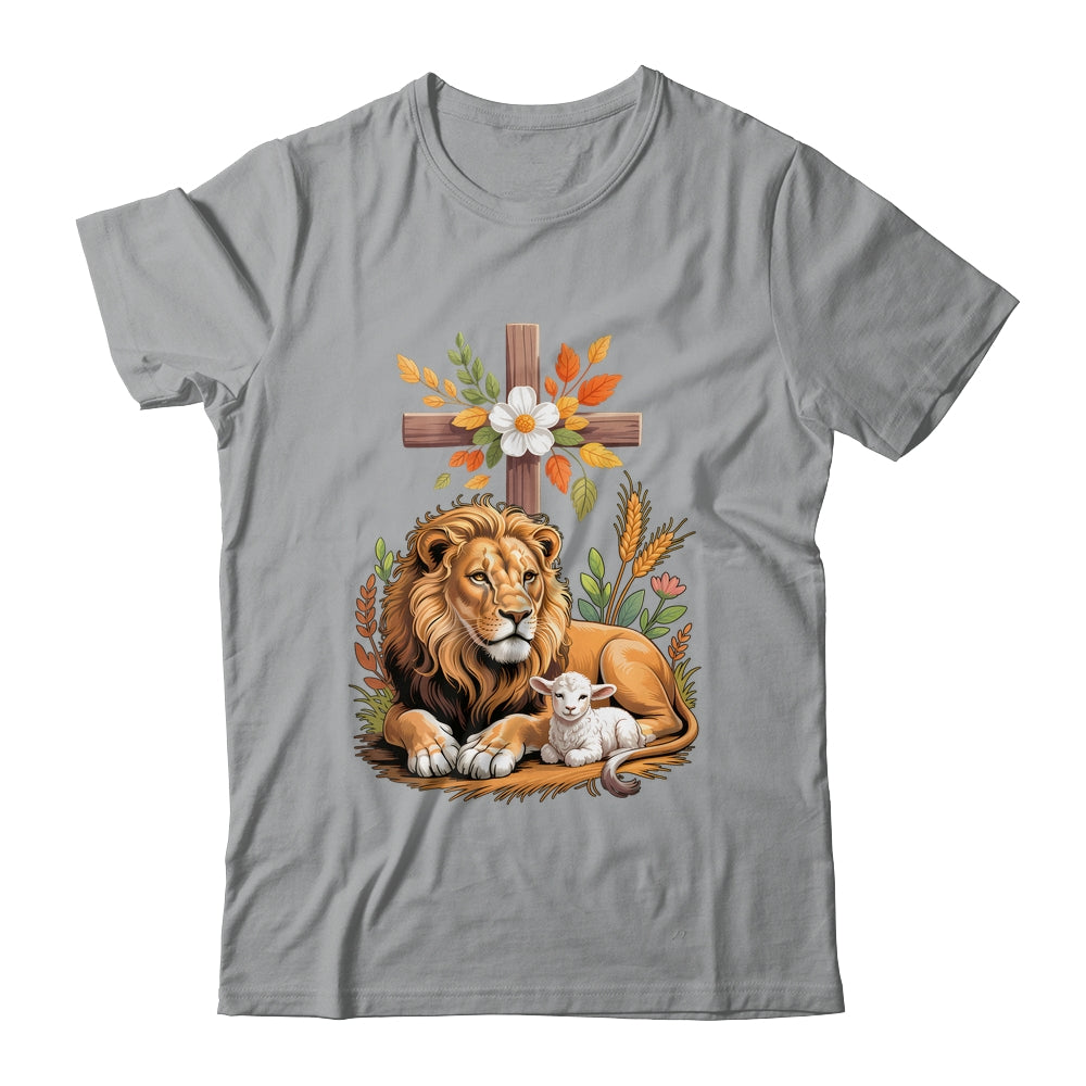Lion Of Judah Lamb Of God Christian Cross Faith Women Men Shirt & Hoodie | siriusteestore