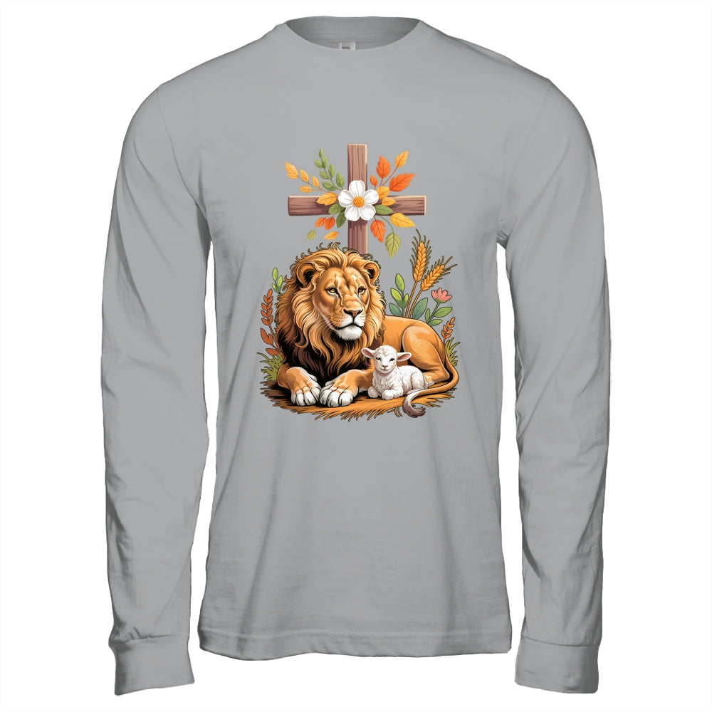 Lion Of Judah Lamb Of God Christian Cross Faith Women Men Shirt & Hoodie | siriusteestore