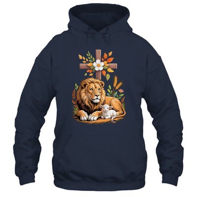 Lion Of Judah Lamb Of God Christian Cross Faith Women Men Shirt & Hoodie | siriusteestore