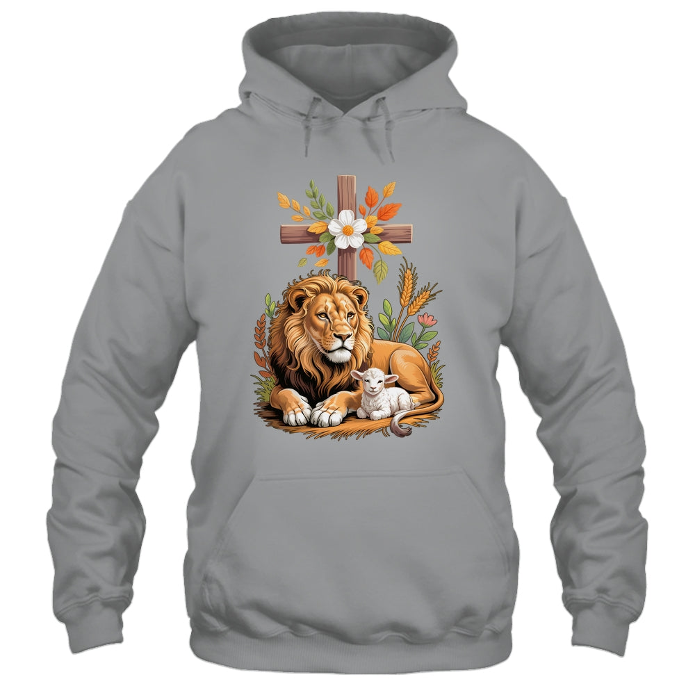 Lion Of Judah Lamb Of God Christian Cross Faith Women Men Shirt & Hoodie | siriusteestore