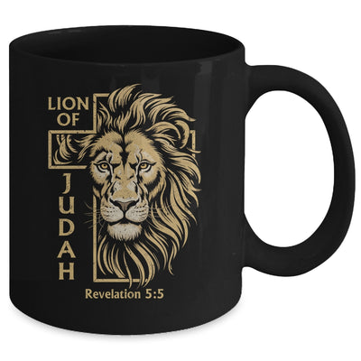 Lion Of Judah Revelation 5:5 Christian Men Faith Graphic Mug | siriusteestore